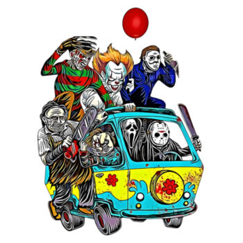 Horror Friends - Women's Premium Cotton T-Shirt Design