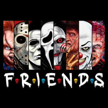 Halloween Horror Friends - Unisex Premium Cotton Long Sleeve T-Shirt Design