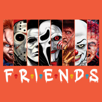 Halloween Horror Friends - Unisex Premium Cotton T-Shirt Design