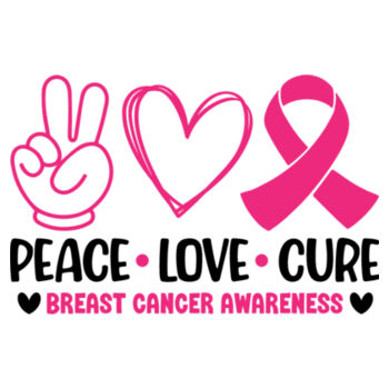 Peace, Love, Cure - Women's Premium Cotton T-Shirt Design