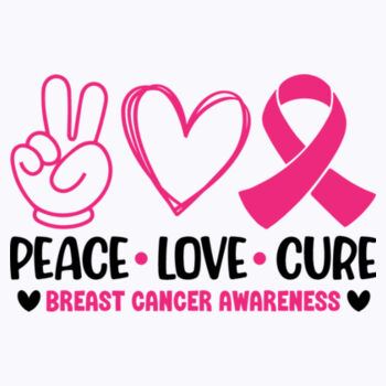 Peace, Love, Cure - Unisex Premium Fleece Hooded Sweatshirt Design