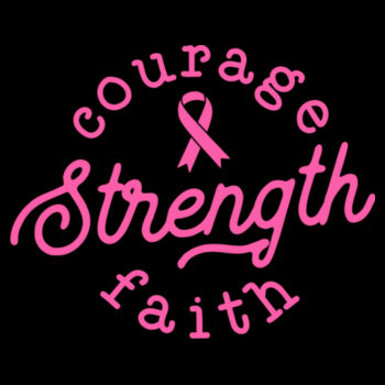 Courage, Strength, Faith - Unisex Premium Cotton T-Shirt Design
