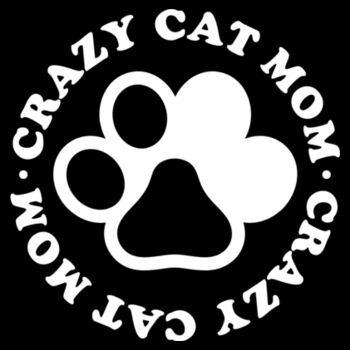 Crazy Cat Mom - Unisex Premium Cotton T-Shirt Design