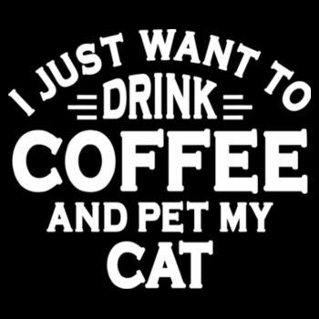 Drink Coffee and Pet Cats - Unisex Premium Cotton T-Shirt Design
