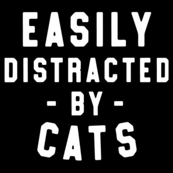 Distracted By Cats - Unisex Premium Fleece Hooded Sweatshirt Design