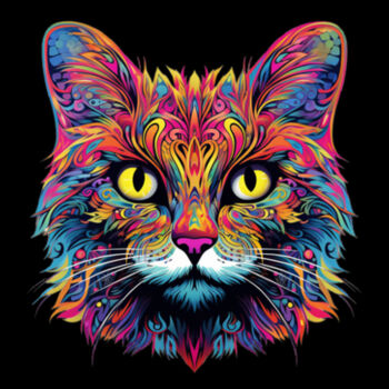 Super Color Cat - Unisex Premium Cotton T-Shirt Design