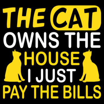 The Cat Owns the House - Unisex Premium Fleece Crew Sweatshirt Design
