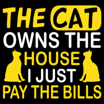The Cat Owns the House - Unisex Premium Cotton Long Sleeve T-Shirt Design