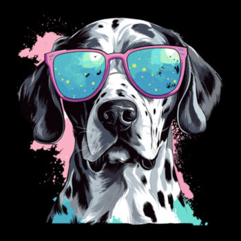 Dalmatian with Glasses - Unisex Premium Cotton Long Sleeve T-Shirt Design