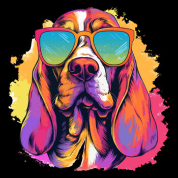 Basset Hound With Glasses - Youth Jersey Short Sleeve Tee Design