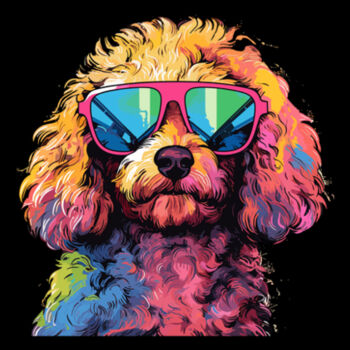 Poodle With Glasses - Unisex Premium Fleece Crew Sweatshirt Design