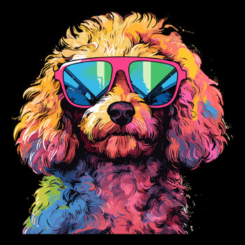 Poodle With Glasses - Unisex Premium Fleece Hooded Sweatshirt Design