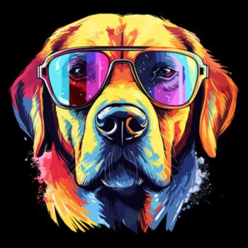 Labrador With Glasses - Unisex Premium Cotton Long Sleeve T-Shirt Design