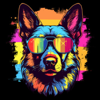 German Shepherd With Glasses - Youth Jersey Short Sleeve Tee Design