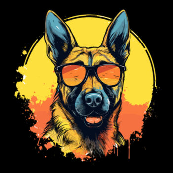 Belgian Malinois With Glasses - Youth Jersey Short Sleeve Tee Design