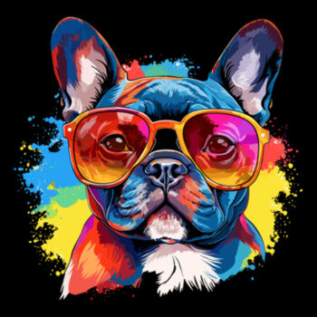 French Bulldog With Glasses - Unisex Premium Cotton Long Sleeve T-Shirt Design