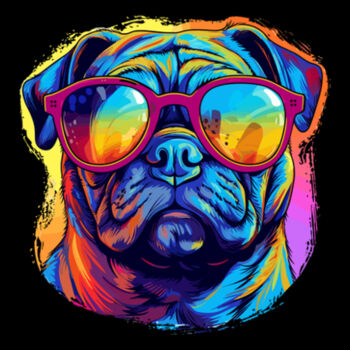 Pug With Glasses - Youth Jersey Short Sleeve Tee Design