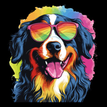 Bernese Mountain With Glasses - Youth Jersey Short Sleeve Tee Design