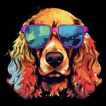 Cocker Spaniel With Glasses - Unisex Premium Cotton T-Shirt Design