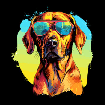 Rhodesian Ridgeback With Glasses - Unisex Premium Cotton Long Sleeve T-Shirt Design