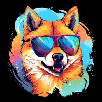 Shiba Inu With Glasses - Unisex Premium Fleece Crew Sweatshirt Design