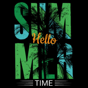 Hello Summer - Unisex Premium Fleece Hooded Sweatshirt Design