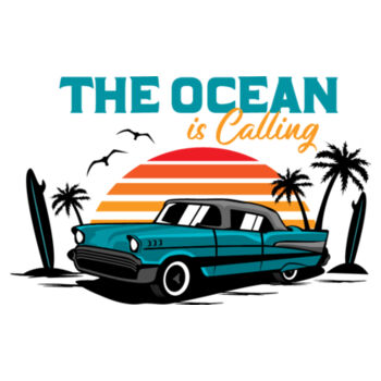 The Ocean is Calling - Women's Premium Cotton T-Shirt Design