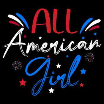 All American Girl - Unisex Premium Cotton Long Sleeve T-Shirt Design