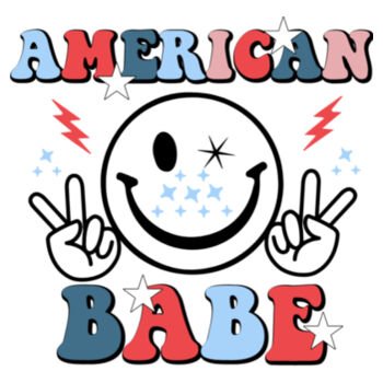 American Babe - Unisex Premium Cotton Long Sleeve T-Shirt Design