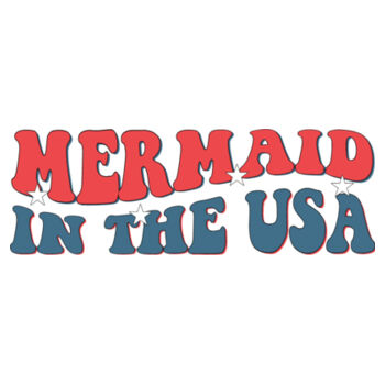 Mermaid In the USA - Women's Premium Cotton T-Shirt Design