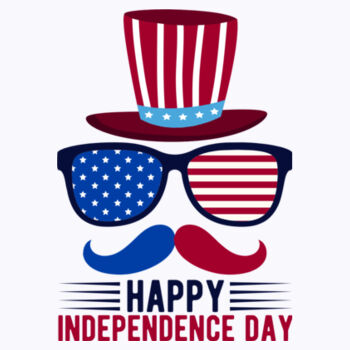 Independence Hipster - Unisex Premium Fleece Hooded Sweatshirt Design