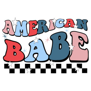 American Babe 2 - Unisex Premium Cotton T-Shirt Design