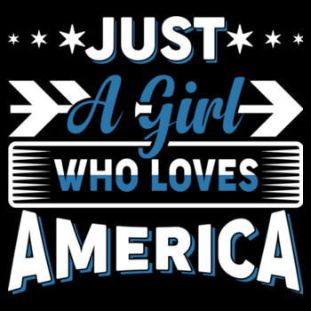 A Girl Who Loves America - Youth Jersey Short Sleeve Tee Design