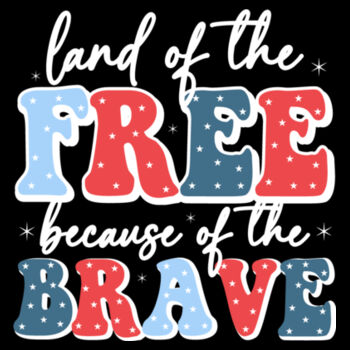 Because of The Brave - Unisex Premium Fleece Hooded Sweatshirt Design