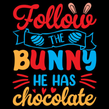 Follow The Bunny - Unisex Premium Cotton Long Sleeve T-Shirt Design
