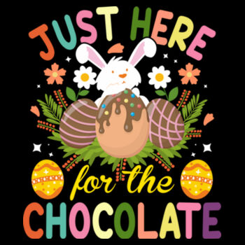 Just Here For Chocolate - Unisex Premium Cotton Long Sleeve T-Shirt Design