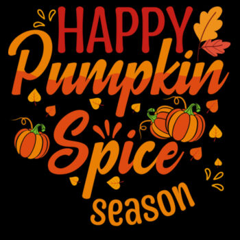 Happy Pumpkin Spice Season - Unisex Premium Fleece Hooded Sweatshirt Design