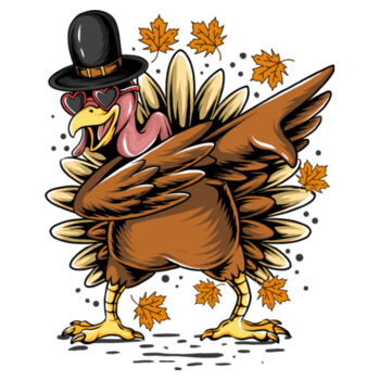 Dabbing Turkey - Unisex Premium Cotton T-Shirt Design