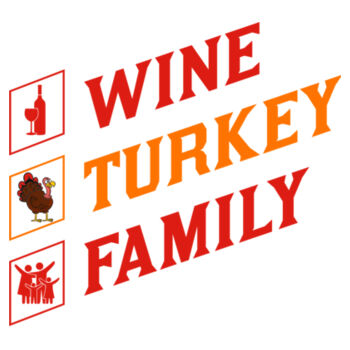 Wine Turkey Family - Unisex Premium Cotton Long Sleeve T-Shirt Design