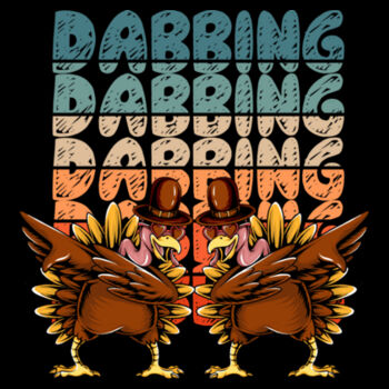 Dabbing Turkeys - Unisex Premium Fleece Crew Sweatshirt Design