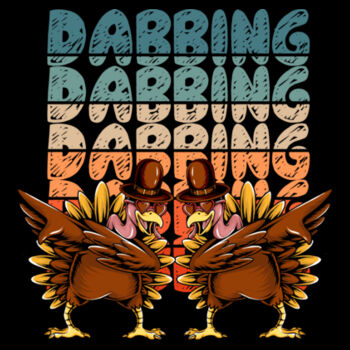 Dabbing Turkeys - Unisex Premium Fleece Hooded Sweatshirt Design