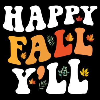 Happy Fall Y'all - Unisex Premium Fleece Hooded Sweatshirt Design