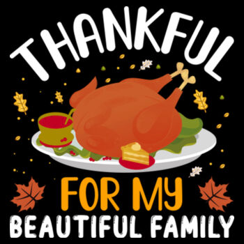 Thankful for My Family - Unisex Premium Fleece Crew Sweatshirt Design