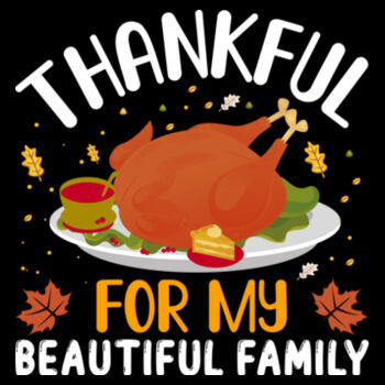 Thankful for My Family - Unisex Premium Fleece Hooded Sweatshirt Design
