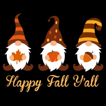 Happy Fall Y'all Gnomes - Unisex Premium Fleece Hooded Sweatshirt Design