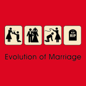 Marital Evolution Ladies T Design