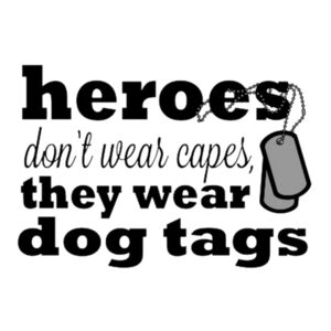Heroes Wear Dog Tags - Adult Soft Tri-Blend T Design
