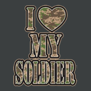 I Heart My Soldier  - Adult Soft Tri-Blend T Design