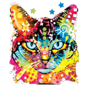 Colorful Cat - Adult Soft Tri-Blend T Design