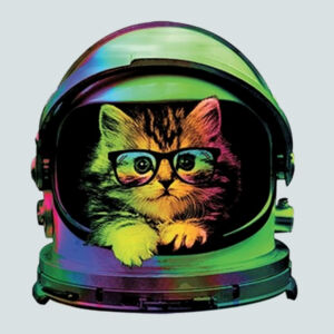 Space Kitten - Juniors V-Neck T Design